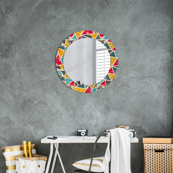 Espelho de parede circular decorativo Composição retro