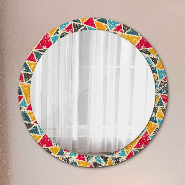 Espelho de parede circular decorativo Composição retro