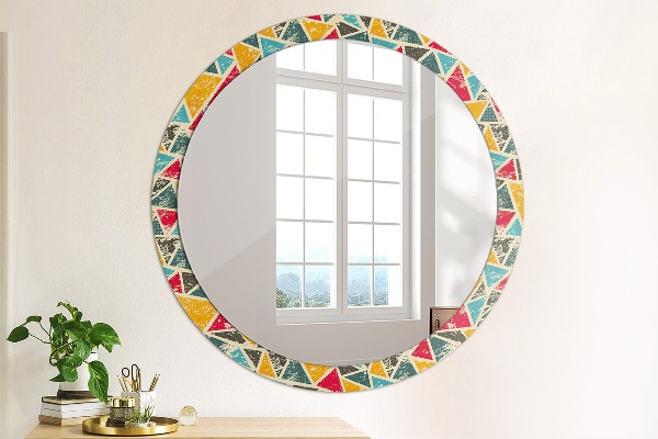 Espelho de parede circular decorativo Composição retro