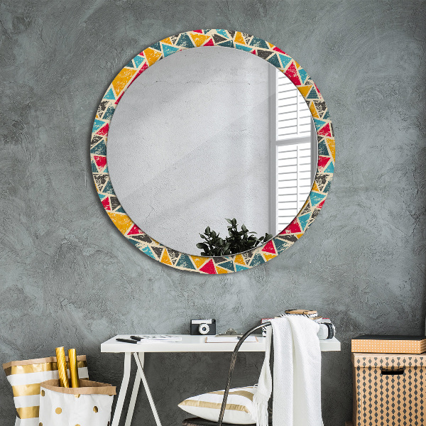 Espelho de parede circular decorativo Composição retro