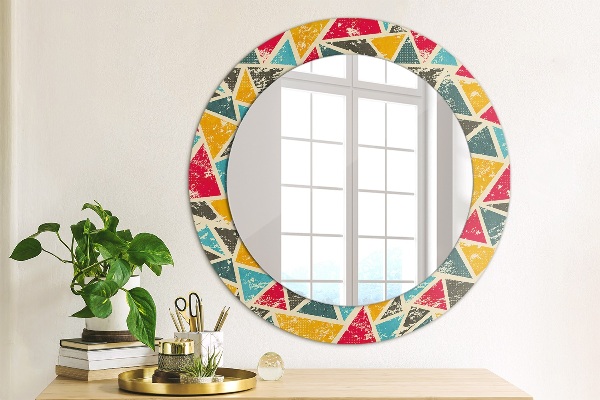 Espelho de parede circular decorativo Composição retro