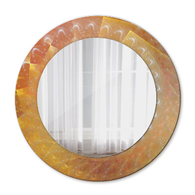 Espelho circular de parede decorativo Espiral abstrata