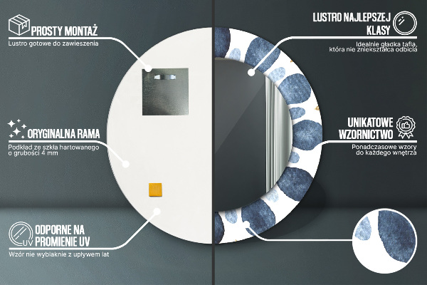 Espelho de parede circular decorativo Mandala lunar