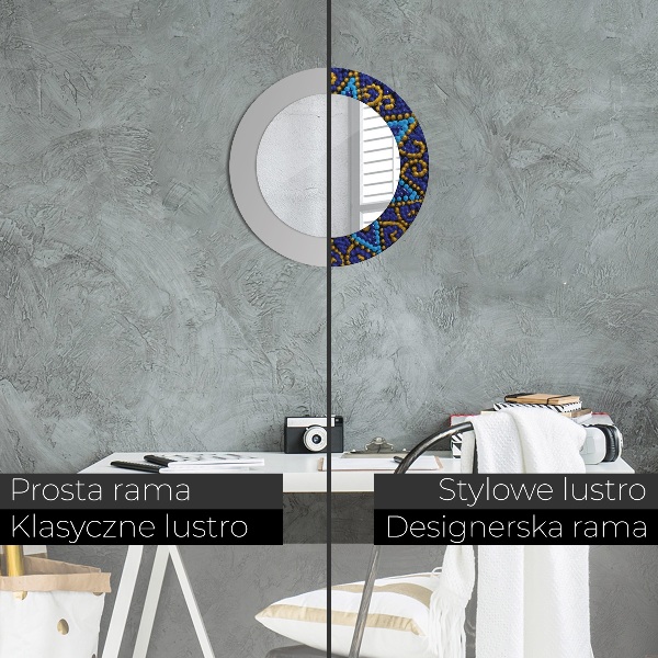 Espelho circular decorativo de parede Composição decorativa