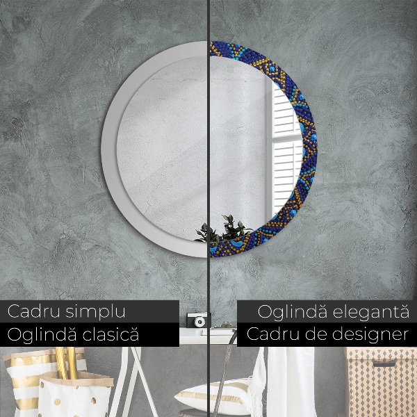 Espelho circular decorativo de parede Composição decorativa