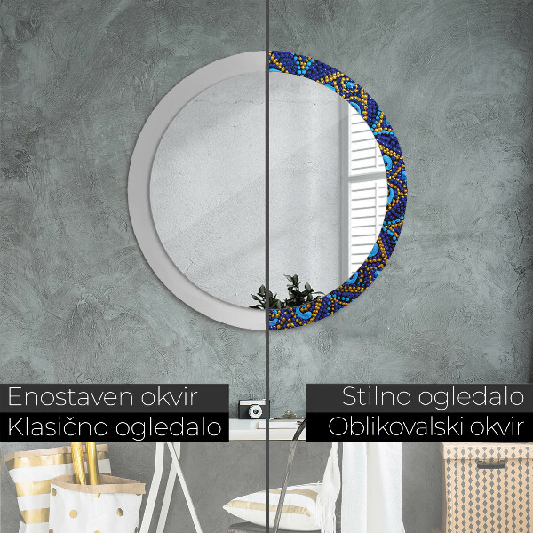 Espelho circular decorativo de parede Composição decorativa