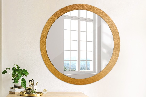 Espelho de parede circular decorativo Superfície metálica