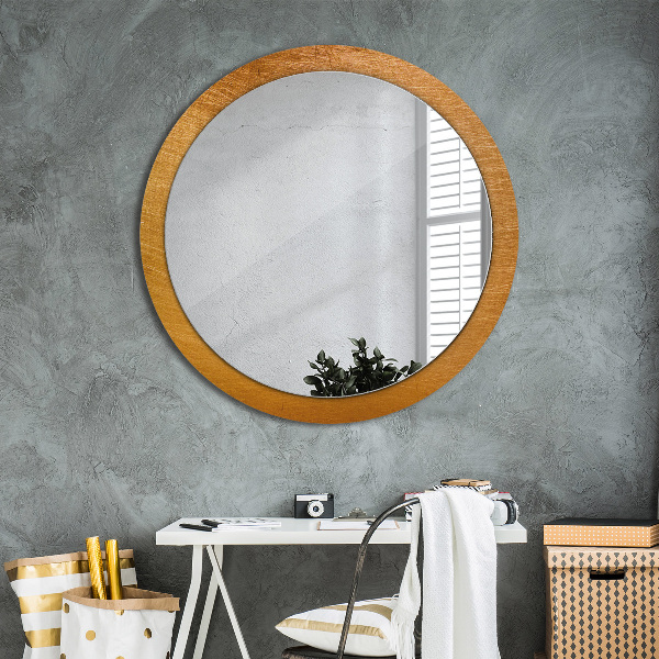 Espelho de parede circular decorativo Superfície metálica