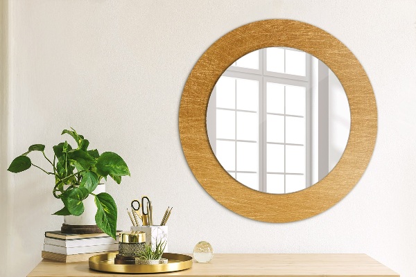 Espelho de parede circular decorativo Superfície metálica
