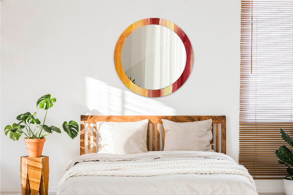 Espelho com moldura impressa redondo Imagem abstrata