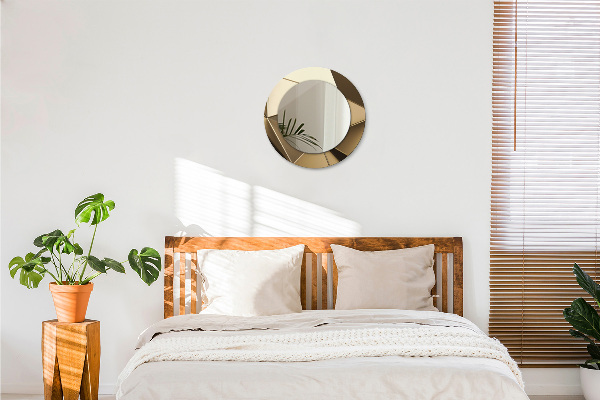 Espelho com moldura impressa redondo Abstrato moderno