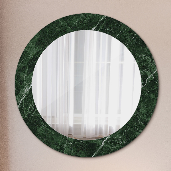 Espelho circular de parede decorativo Mármore verde
