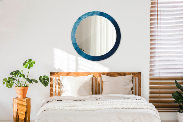 Espelho com moldura impressa redondo Arte abstrata