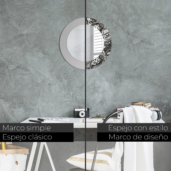 Espelho circular de parede decorativo Fluido abstrato