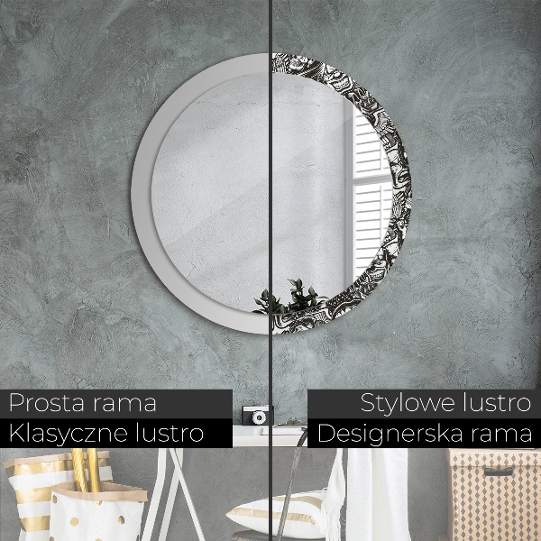 Espelho circular de parede decorativo Fluido abstrato