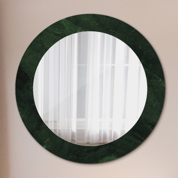 Espelho circular de parede decorativo Mármore verde