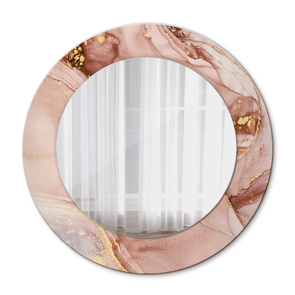 Espelho circular de parede decorativo Fluido abstrato