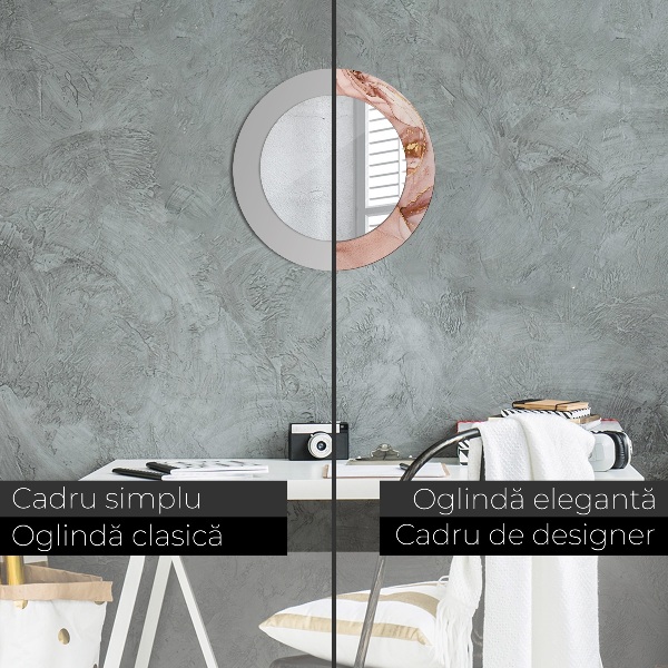 Espelho circular de parede decorativo Fluido abstrato