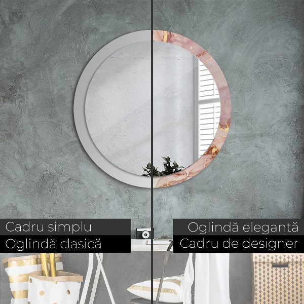 Espelho circular de parede decorativo Fluido abstrato