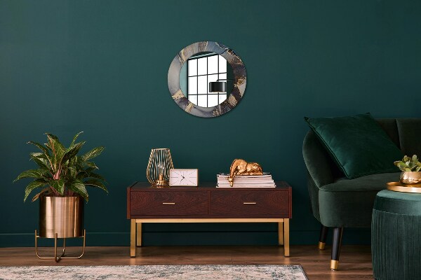 Espelho circular de parede decorativo Fluido abstrato