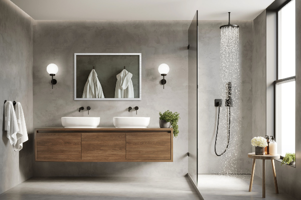 Espelho retangular de casa de banho com moldura em branco 60x40 cm