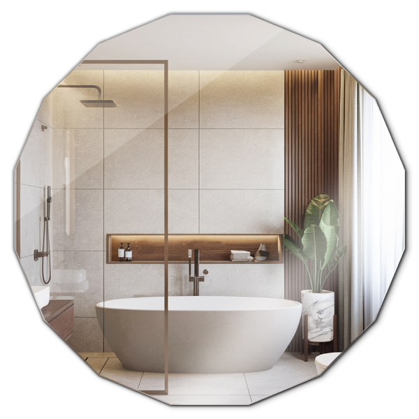 Espelho de forma geométrica design único 60x60 cm