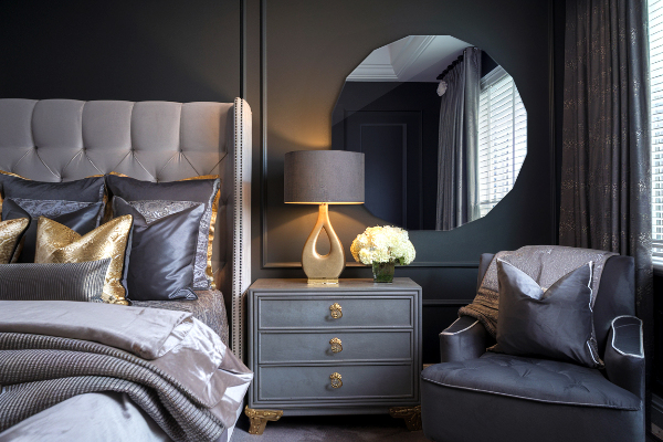 Espelho geométrico decorativo estético 80x80 cm