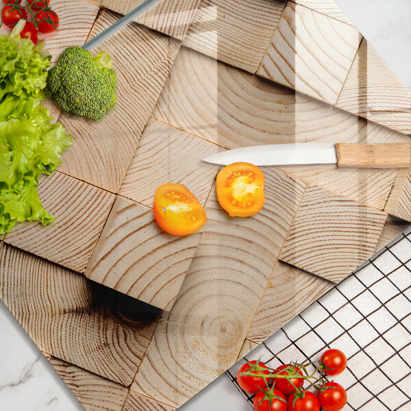 Tampa de parede do fogão a gás Quadrados de madeira