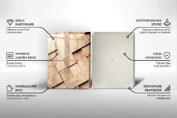 Tampa de parede do fogão a gás Quadrados de madeira