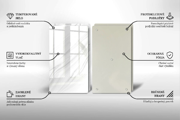 Tampa de parede do fogão a gás Mármore delicado
