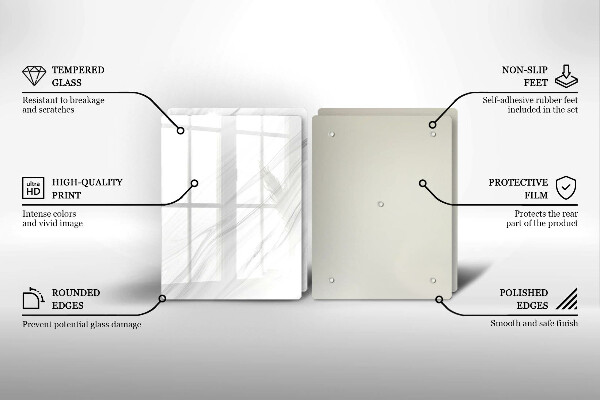 Tampa de parede do fogão a gás Mármore delicado