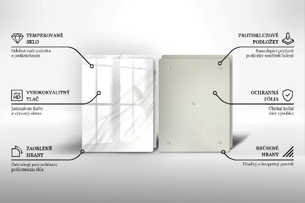 Tampa de parede do fogão a gás Mármore delicado