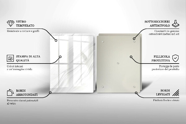 Tampa de parede do fogão a gás Mármore delicado