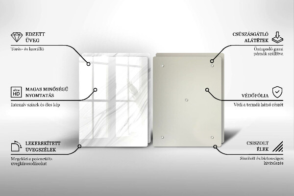 Tampa de parede do fogão a gás Mármore delicado