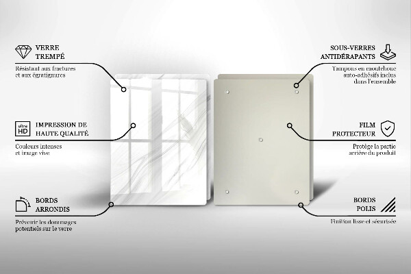 Tampa de parede do fogão a gás Mármore delicado