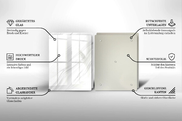 Tampa de parede do fogão a gás Mármore delicado