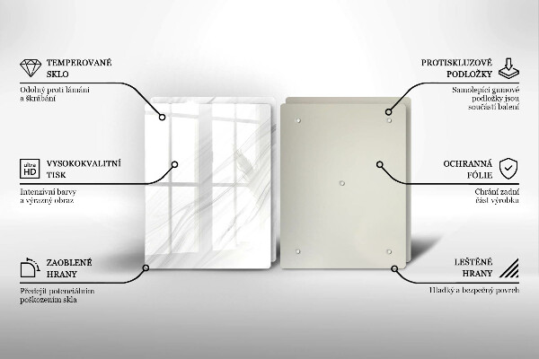Tampa de parede do fogão a gás Mármore delicado