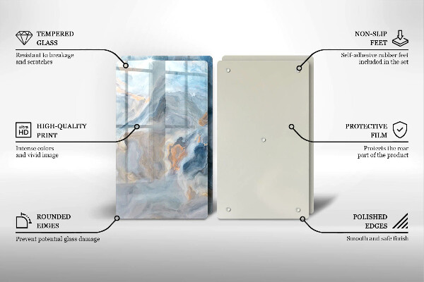 Tampa de parede do fogão a gás Textura de mármore