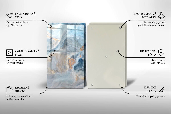 Tampa de parede do fogão a gás Textura de mármore