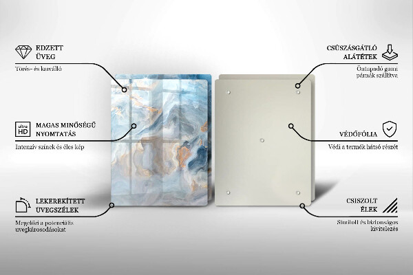 Tampa de parede do fogão a gás Textura de mármore