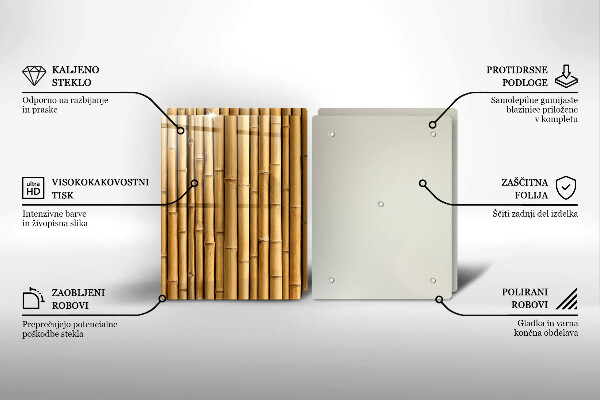 Placa de proteção para o fogão Natureza boho bambu