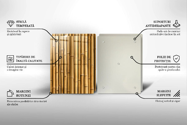 Placa de proteção para o fogão Natureza boho bambu