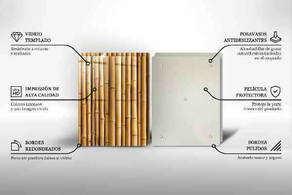 Placa de proteção para o fogão Natureza boho bambu