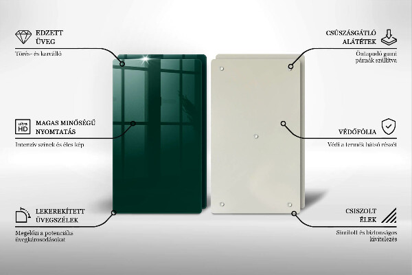 Tampa de parede do fogão a gás Cor verde