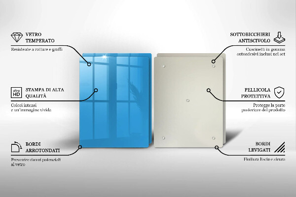 Tampa de parede para fogão a gás Cor azul