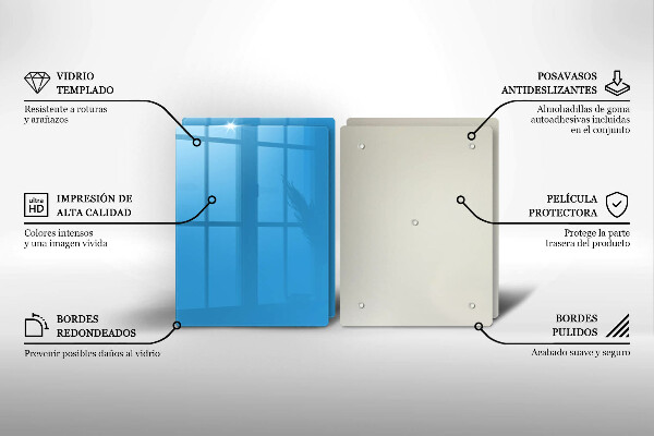 Tampa de parede para fogão a gás Cor azul