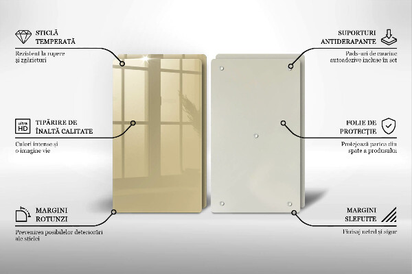 Tampa de parede do fogão a gás Cor bege