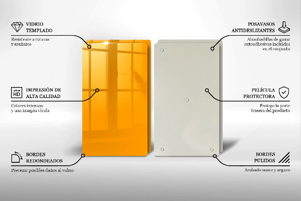 Tampa de parede do fogão a gás Cor amarela escura