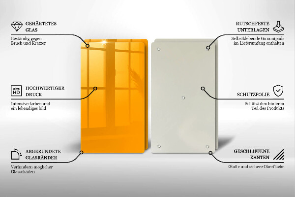Tampa de parede do fogão a gás Cor amarela escura