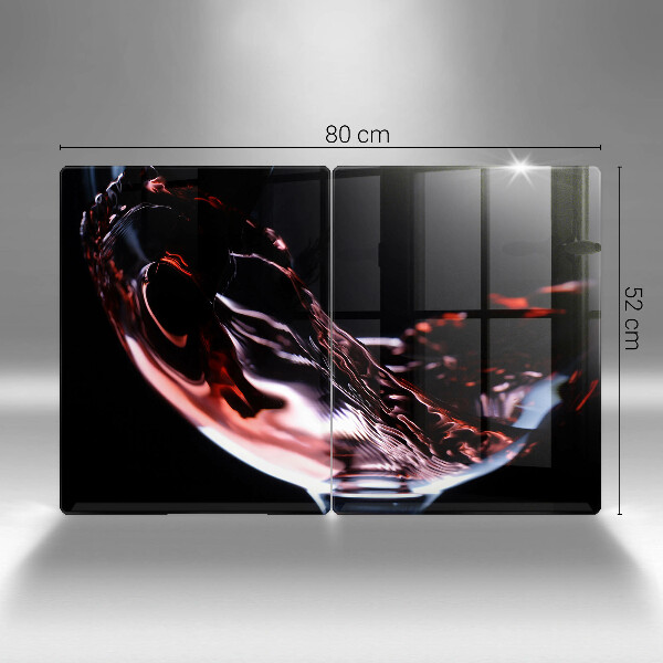 Tampa de parede para fogão a gás Copo de vinho tinto